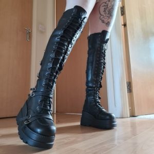 Botas de cordones Punk para mujer