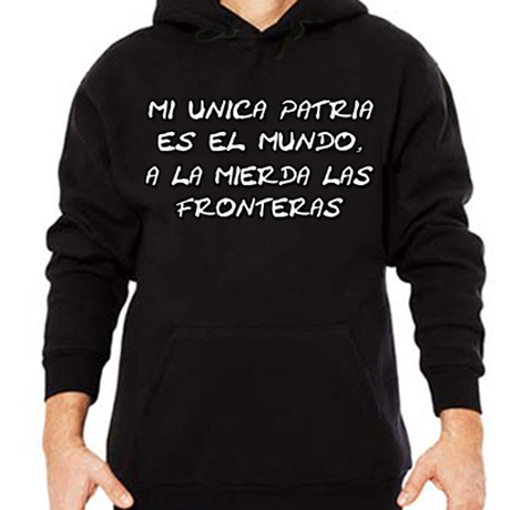 sudadera el mundo mi unica patria