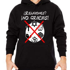sudadera religiones no gracias canera