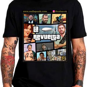 camiseta de tirantes la revuelta david broncano lala chus jorge ponce grison ricardo castella sergio bezos valeria ros